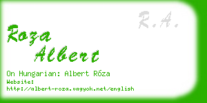 roza albert business card